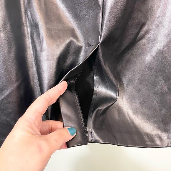 NYCC Vegan Leather Pencil Skirt women’s Nwt Size XL - Picture 3 of 7